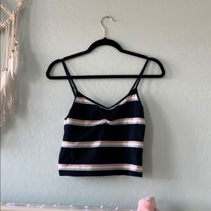 Striped Cropped Tank Top